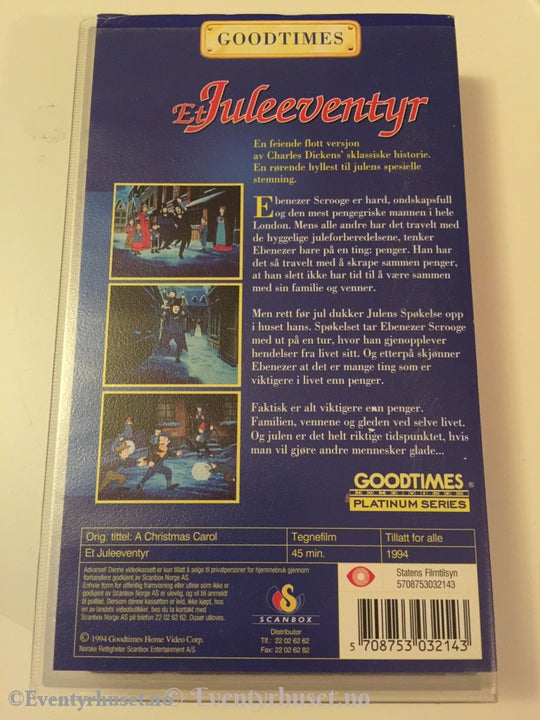 Et Juleeventyr (Goodtimes Presenterer). 1994. Vhs. Vhs