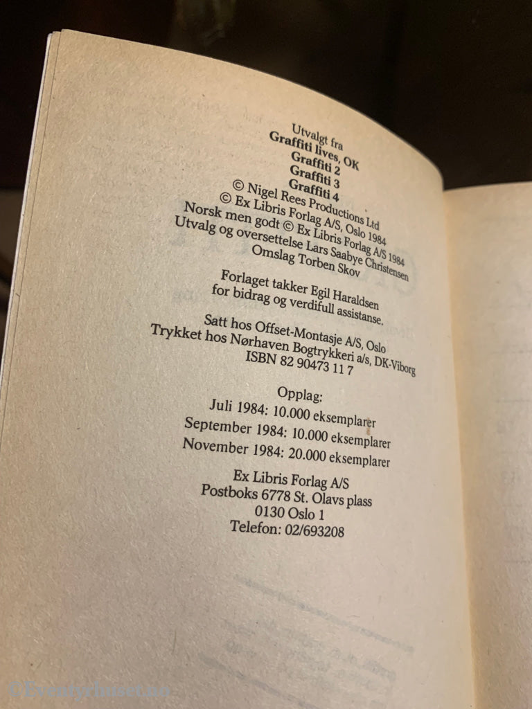 Graffiti. 1984. Pocketbok
