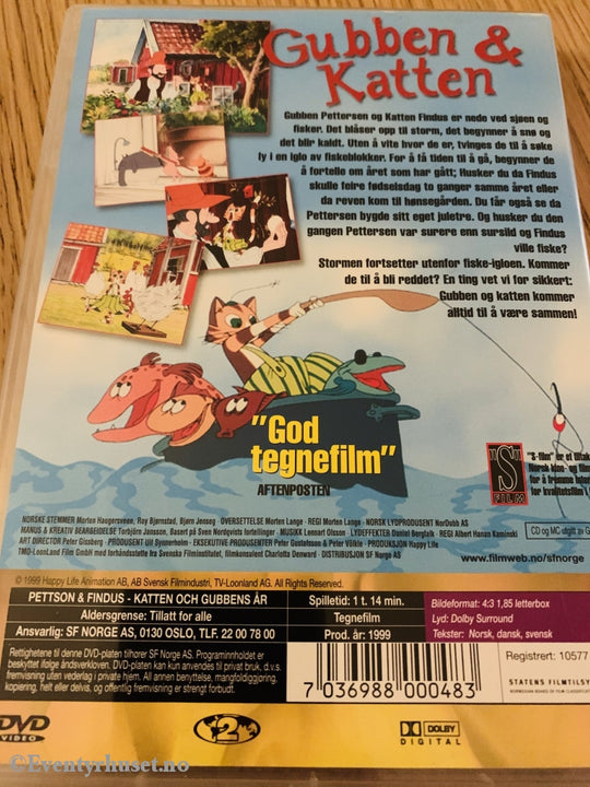 Gubben Og Katten. Et År Med Pettersen Findus. 1999. Dvd. Dvd