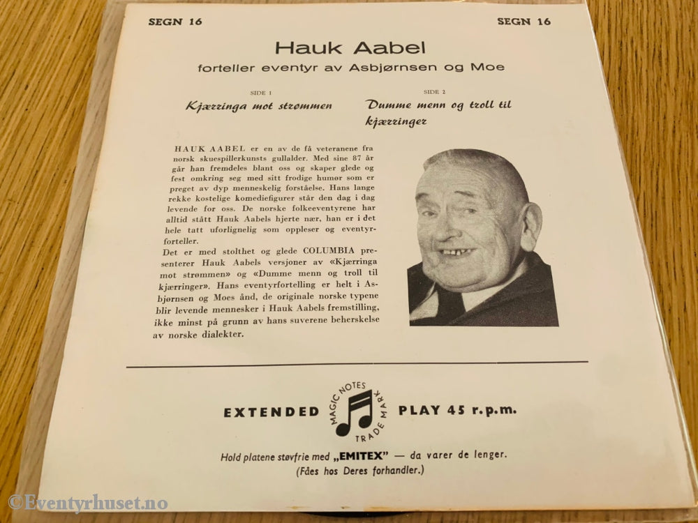 Hauk Aabel Forteller Eventyr Av Asbjørnsen Og Moe. Ep-Singel. Ep