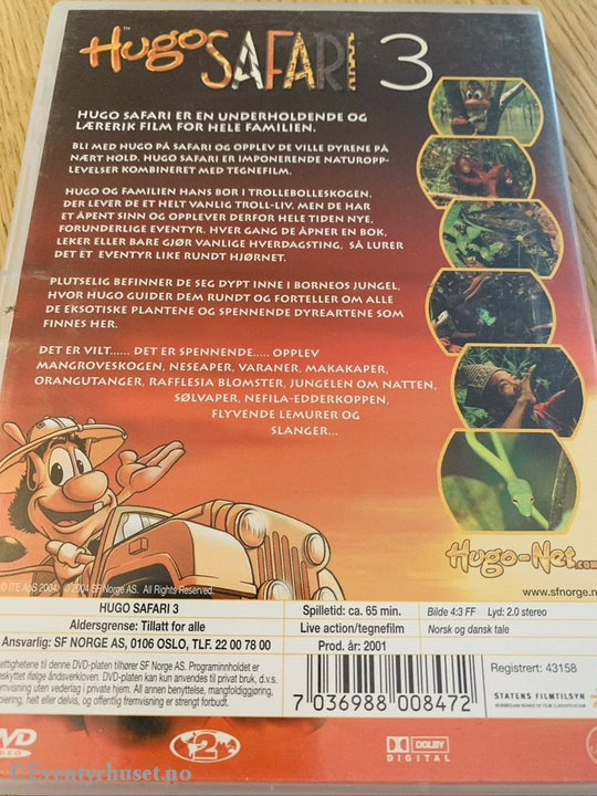 Hugo Safari 3. 2001. Dvd. Dvd