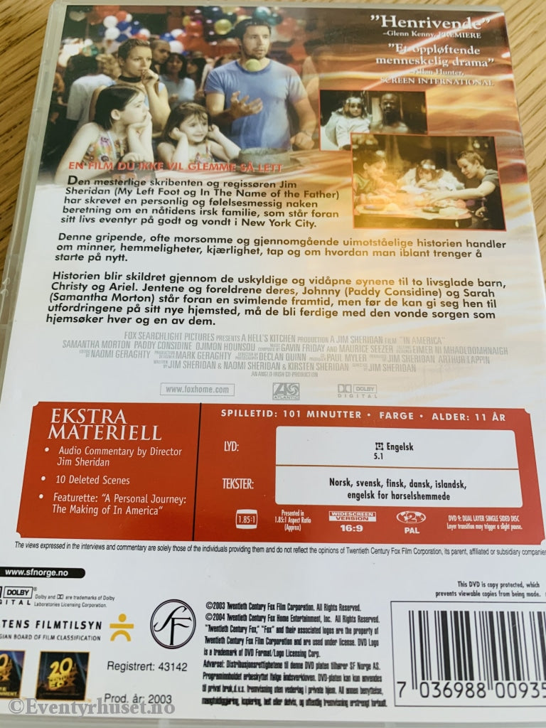 In America. 2003. Dvd. Dvd