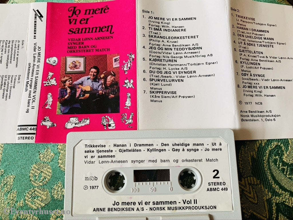 Jo Mere Vi Er Sammen. 1977. Kassett. Kassett (Mc)