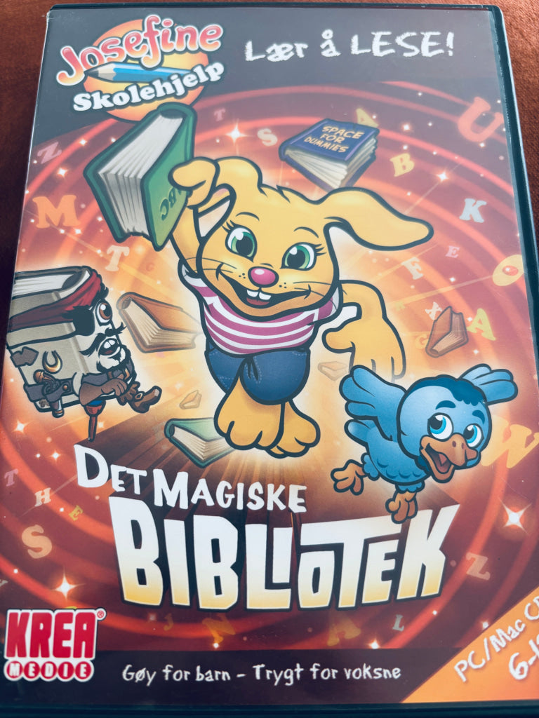 Josefine Skolehjelp – Det magiske bibliotek. PC spill.