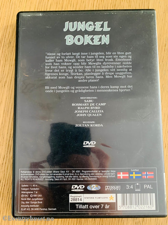 Jungelboken. 1942. Dvd. Dvd
