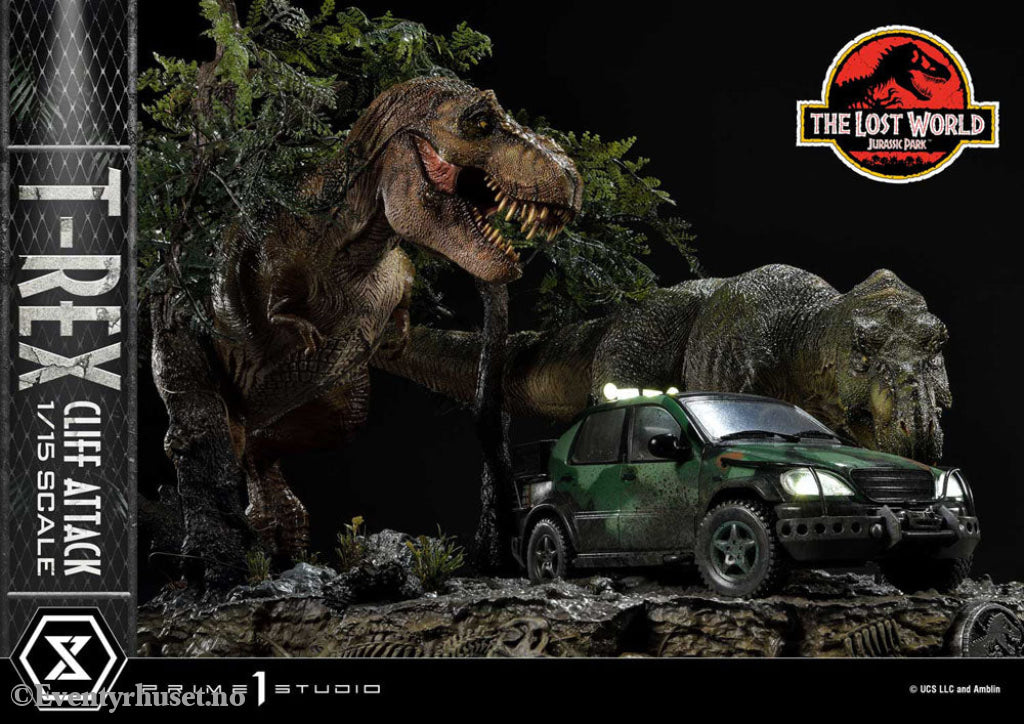 Jurassic World: The Lost World Statue 1/15 T-Rex Cliff Attack Bonus Version 53 cm Collectibles