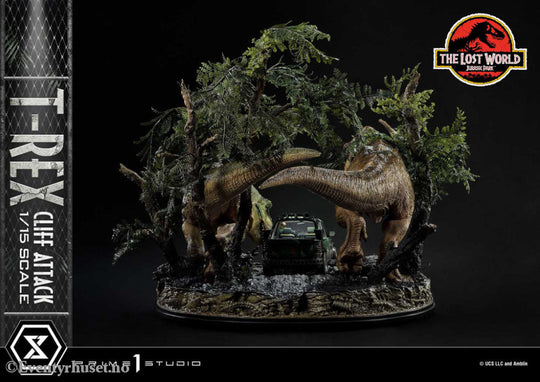 Jurassic World: The Lost World Statue 1/15 T-Rex Cliff Attack Bonus Version 53 cm Collectibles