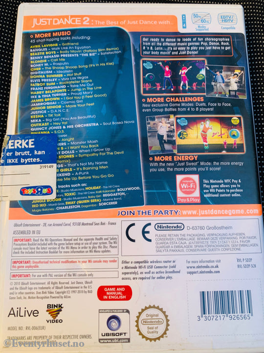 Just Dance 2. Nintendo Wii. Wii