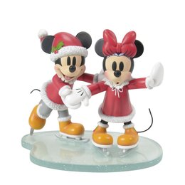 MICHEY & MINNIE CHRISTMAS ICE SKATING. 15 CM.