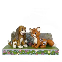 AN UNLIKELY FRIENDSHIP (FOX & HOUND) H: 10,5 CM