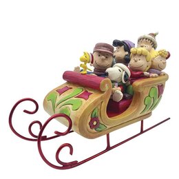 PEANUTS GANG IN SLED. 20,5 CM.