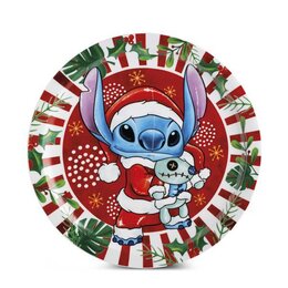 SERVING PLATE, STITCH CHRISTMAS, RED. D 30,5 CM.