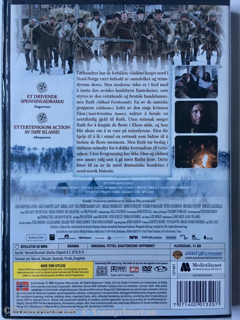Kautokeino-Opprøret. Dvd. Dvd