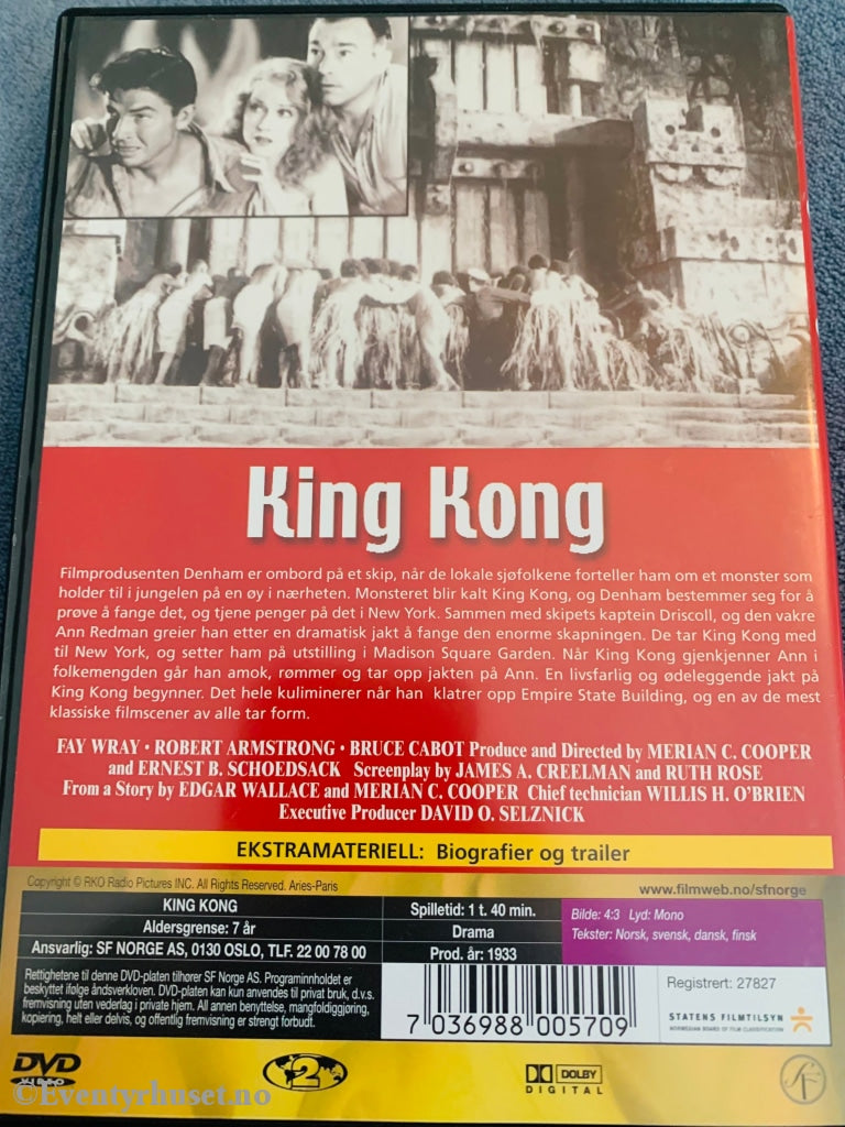 King Kong. 1933. Dvd. Dvd