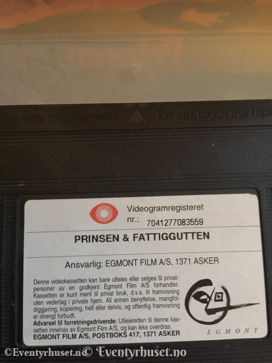 Prinsen Og Fattiggutten (Klassiske Eventyr). 1995. Vhs. Vhs