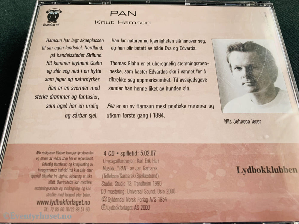 Knut Hamsun. 1955/90. Pan. Lydbok På 4 Cd.