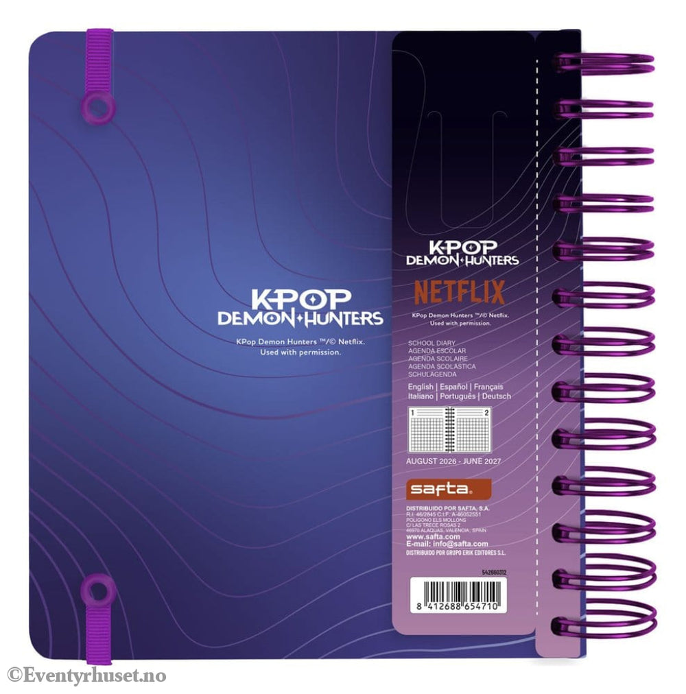 KPop Demon Hunters School Diary daily planner 2026/2027 A5 Home & Gifts