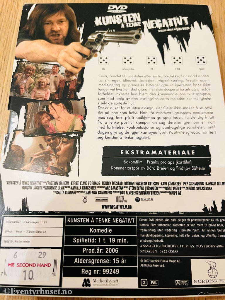 Kunsten Å Tenke Negativt. Dvd Slipcase.