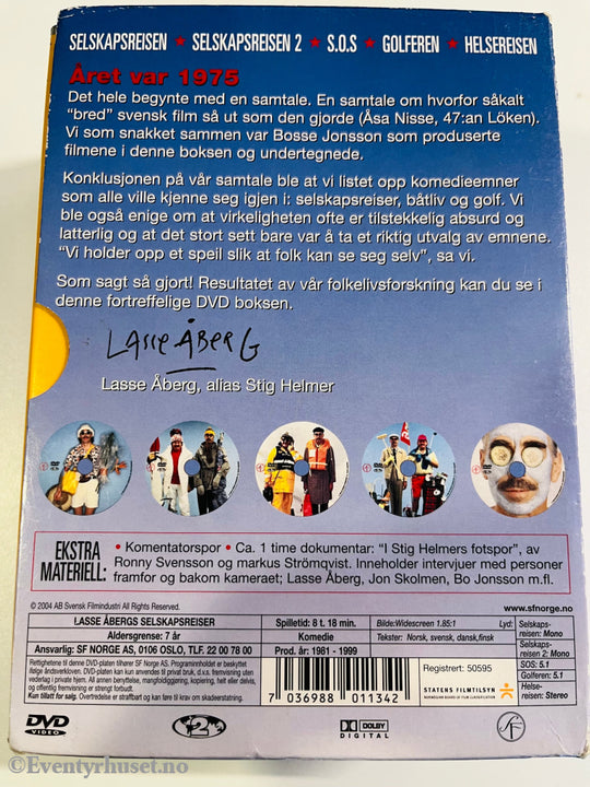 Lasse Åberg’s Selskapsreiser. Dvd Samleboks.