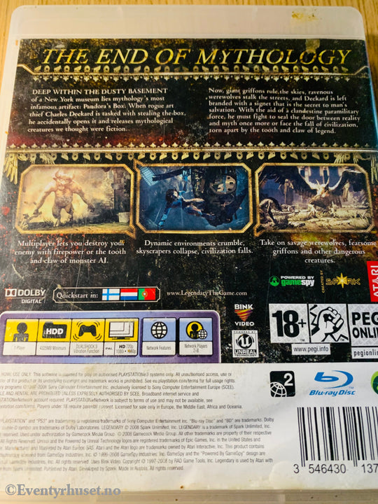 Legendary. Ps3. Ps3