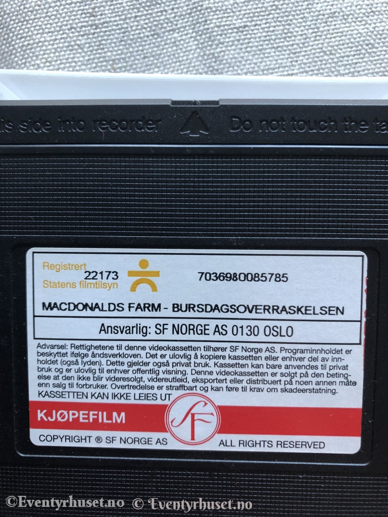 Macdonalds Gård. 2000. Vhs. Vhs