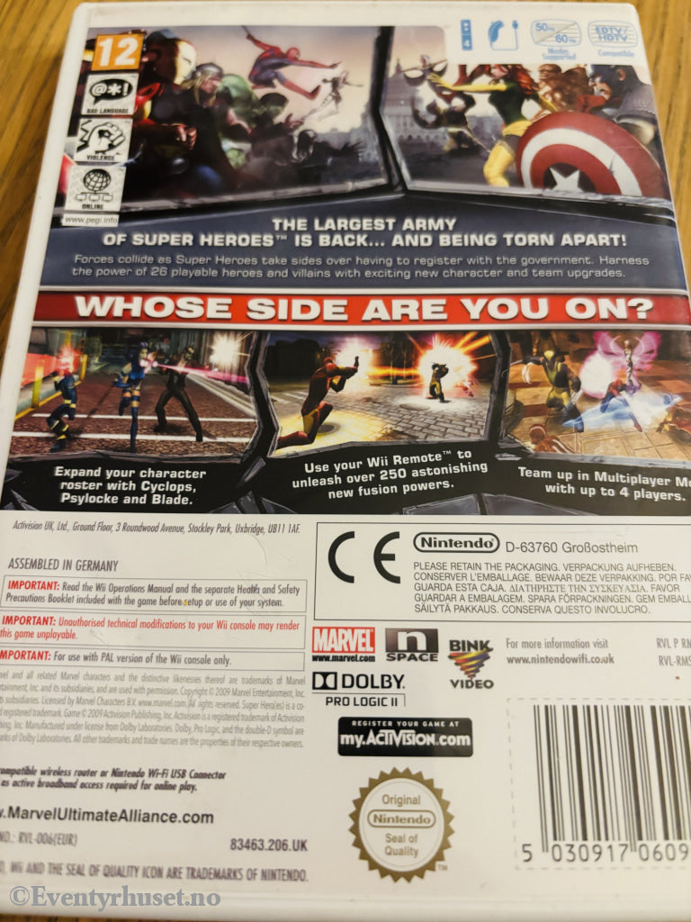 Marvel Ultimate Alliance 2 . Nintendo Wii.