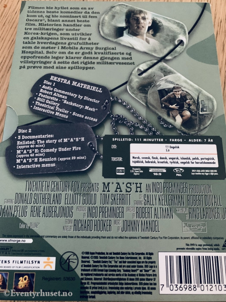 Mash. 1969. Dvd Slipcase.
