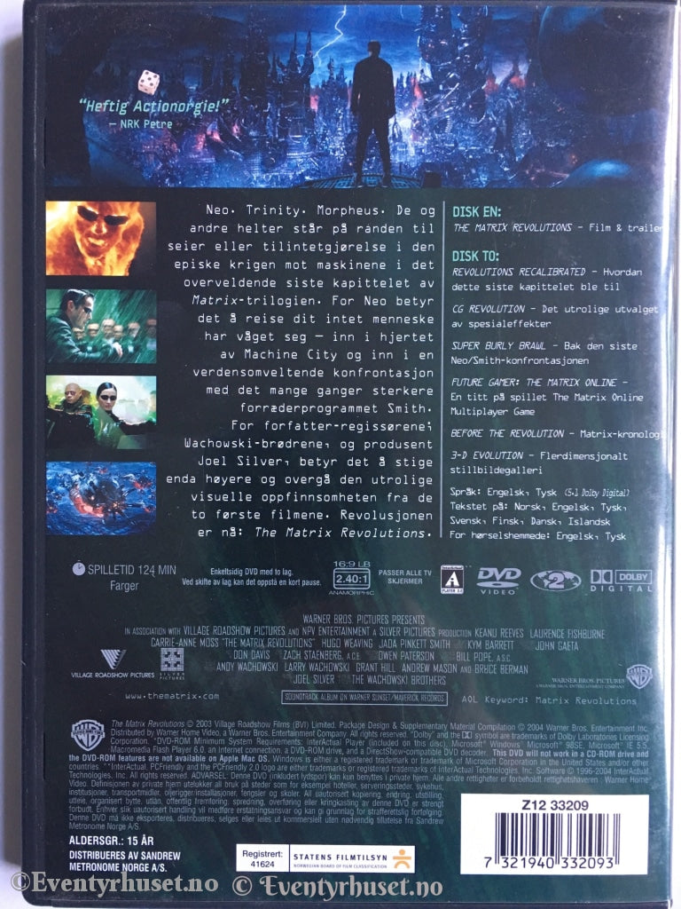 Matrix Revolutions. Dvd. Dvd