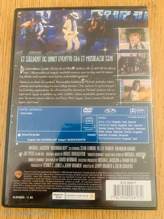 Michael Jackson - Moonwalker. Dvd. Dvd