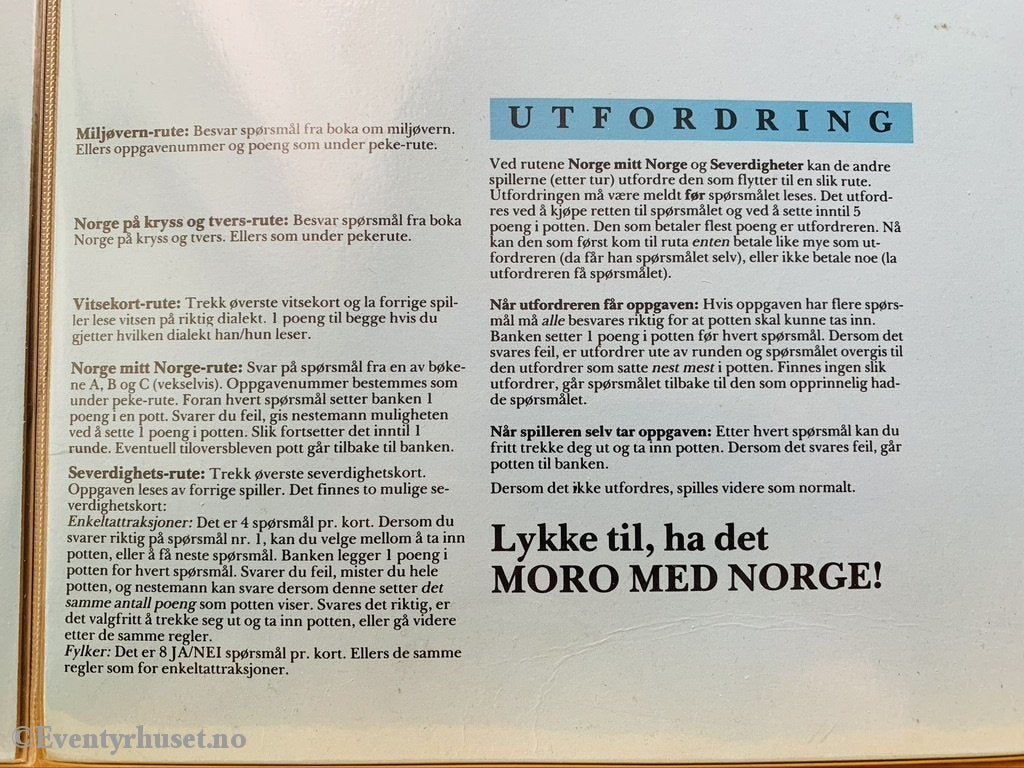Moro Med Norge. Brettspill. Brettspill