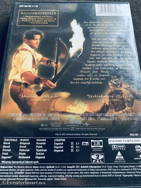 Mumien Vender Tilbake. 2001. Dvd. Dvd