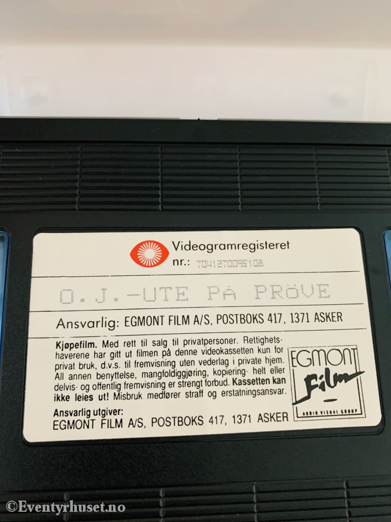 O. J. Ute På Prøve... 1994. Vhs. Vhs