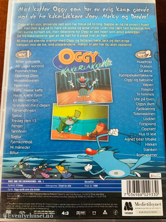 Oggy Og Kakerlakkene. Vol. 1. 1999. Dvd. Dvd