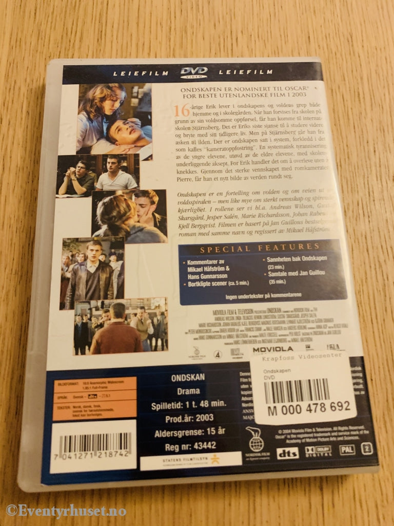 Ondskapen. 2003. Dvd. Dvd