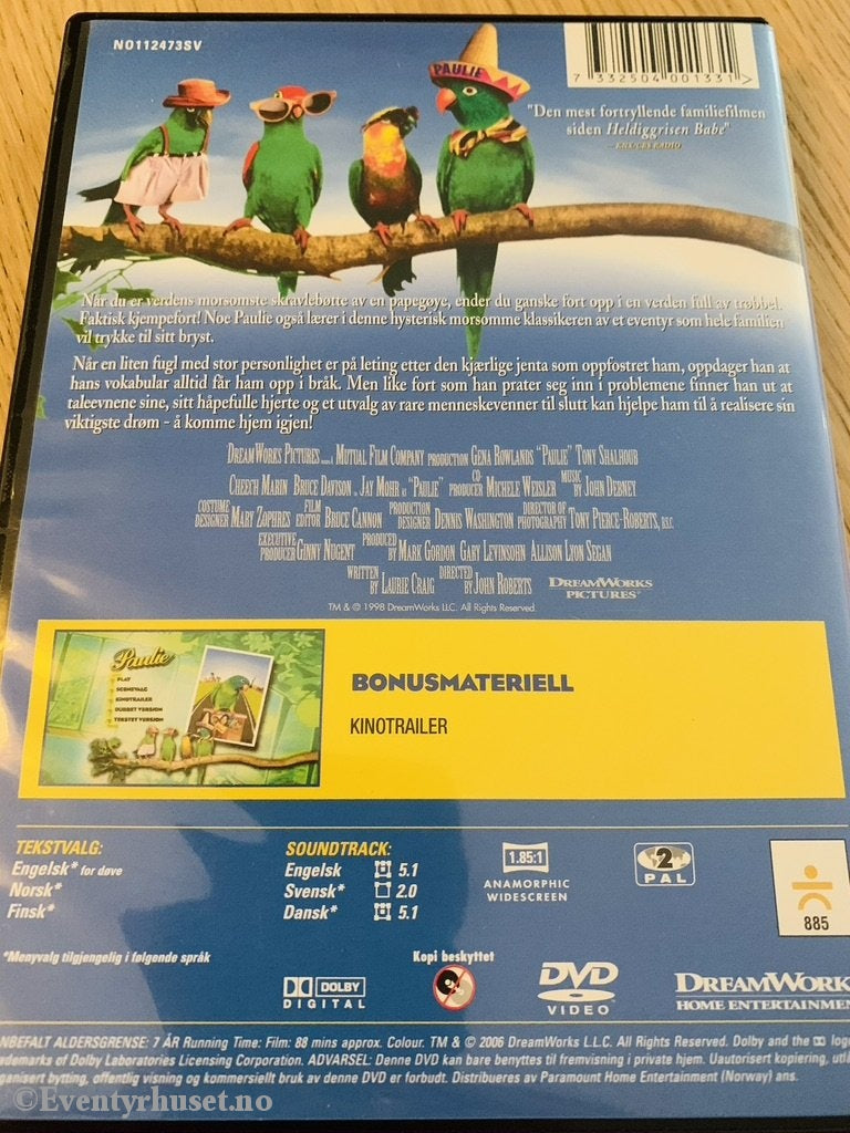 Paulie. 2006. Dvd. Dvd