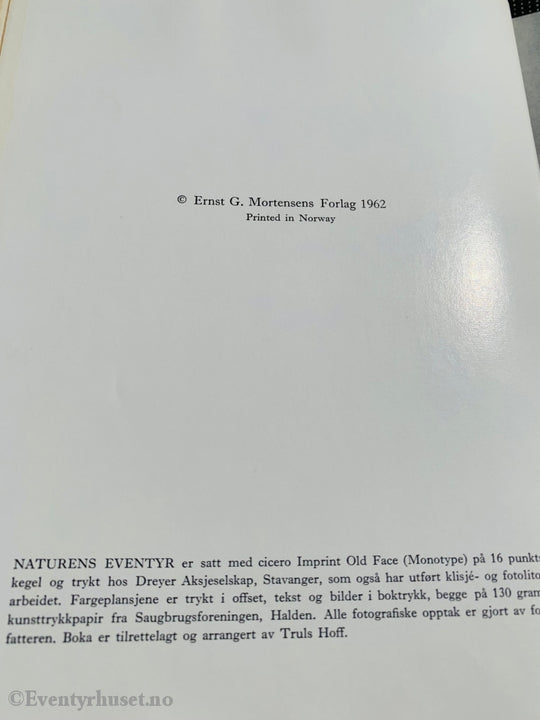 Per Hafslund. 1962. Naturens Eventyr. Fortelling
