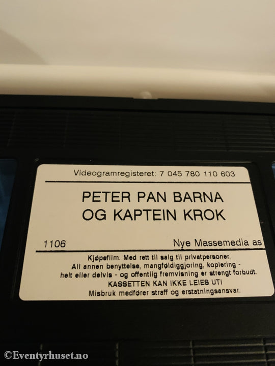 Peter Pan Barna Og Kaptein Krok. Vhs. Vhs