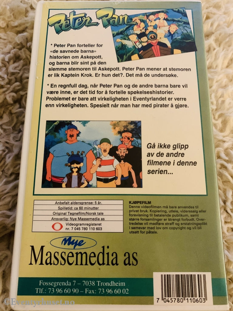 Peter Pan Barna Og Kaptein Krok. Vhs. Vhs