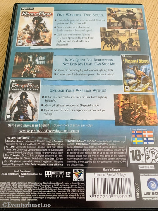 Prince Of Persia - Triology. Pc-Spill. Pc Spill