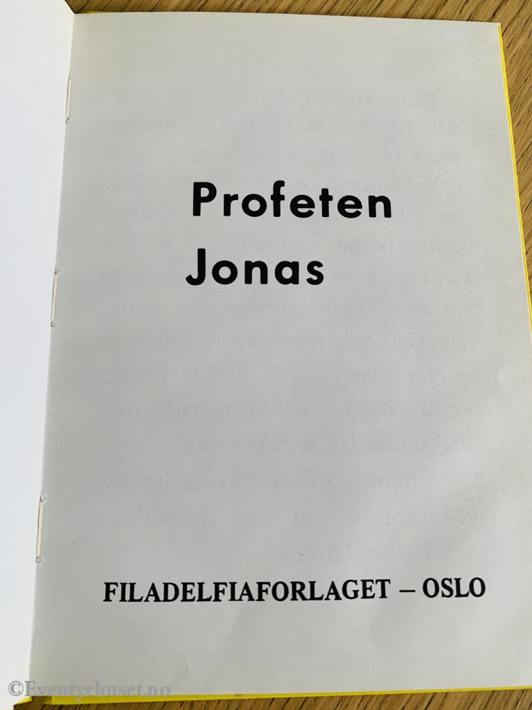 Profeten Jonas. Fortelling