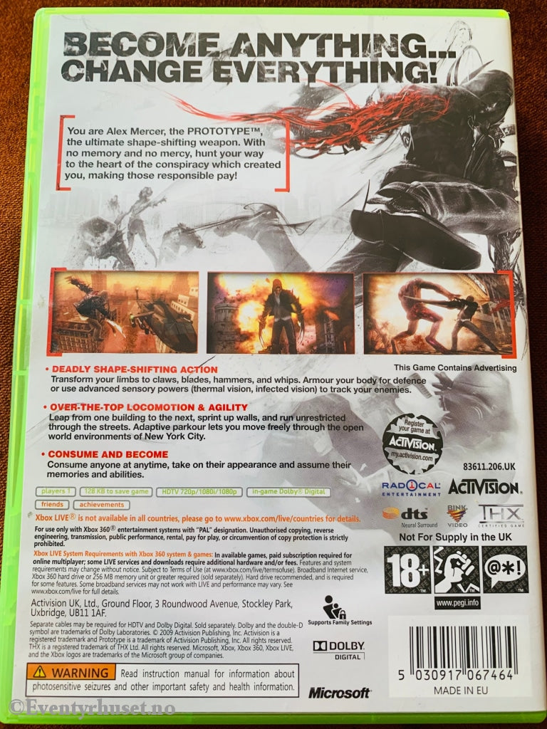 Prototype. Xbox 360.