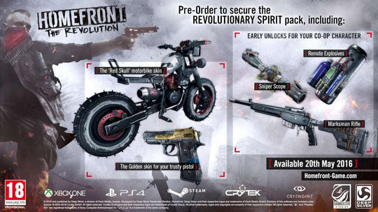 Homefront: The Revolution + Revolutionary Spirit Pack PC Steam CD Key