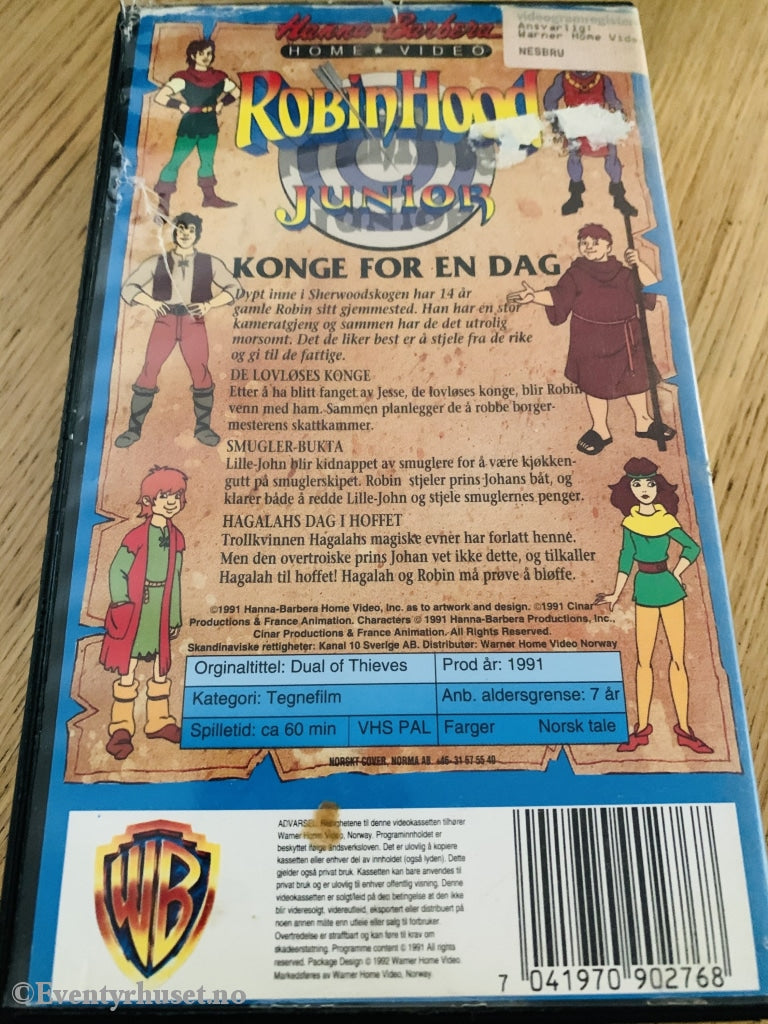 Robin Hood Junior. Konge For En Dag. 1991. Vhs. Vhs