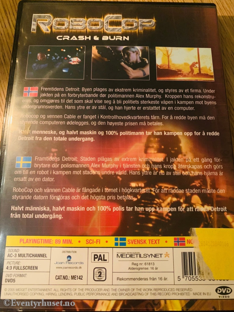 Robocop - Crash & Burn. Dvd. Dvd