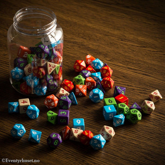 Round Jar of Classic RPG Dice (80) Games