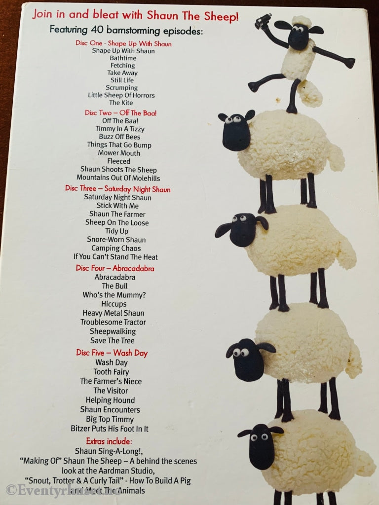 Sauen Shaun. Sesong 1. Kjent Fra Nrk. Dvd Samleboks - 5 X Dvd.
