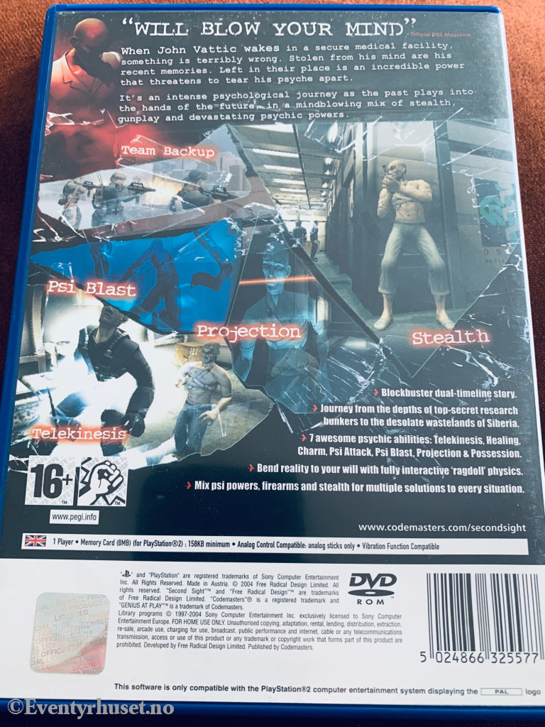 Second Sight. Ps2. Ps2