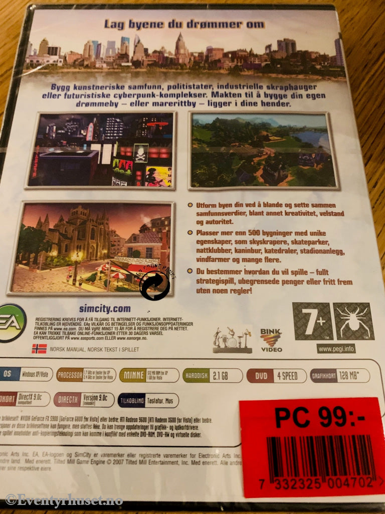 Sim City Samfunn. Pc-Spill. Ny I Plast! Pc Spill