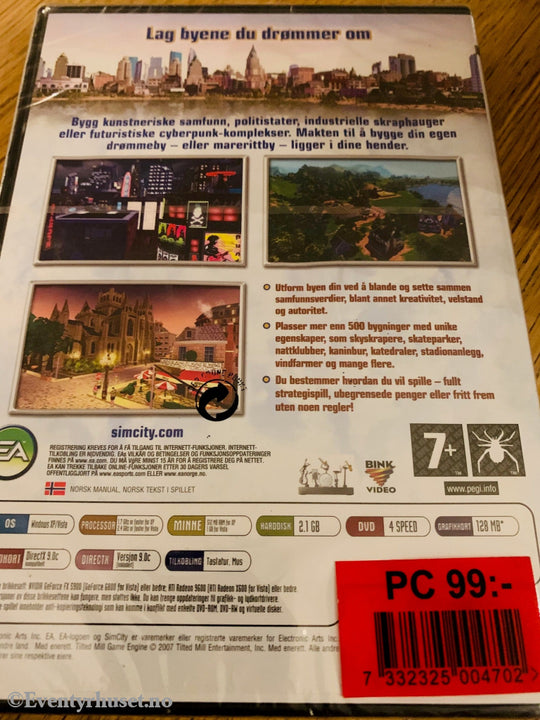 Sim City Samfunn. Pc-Spill. Ny I Plast! Pc Spill