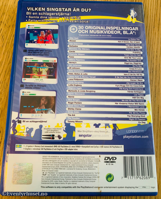 Singstar Svenska Hits. Ps2. Ps2